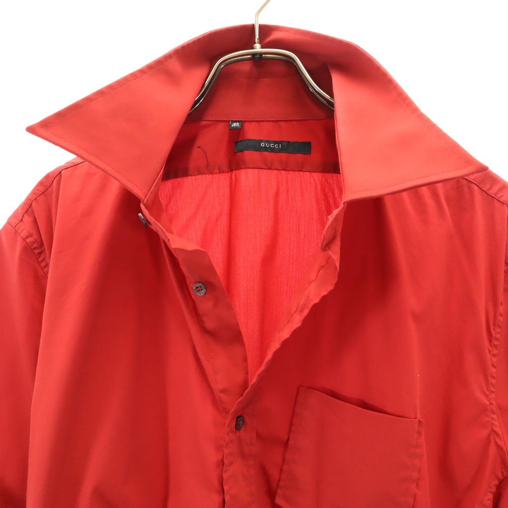 GUCCI made in Italy Short sleeve stretch shirt 42 Red Men's Used