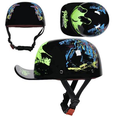 Berretto da baseball con personalità da gangster vintage per uomo e donna casco verniciato berretto a secchiello casco casco auto elettrica mezzo casco equitazione