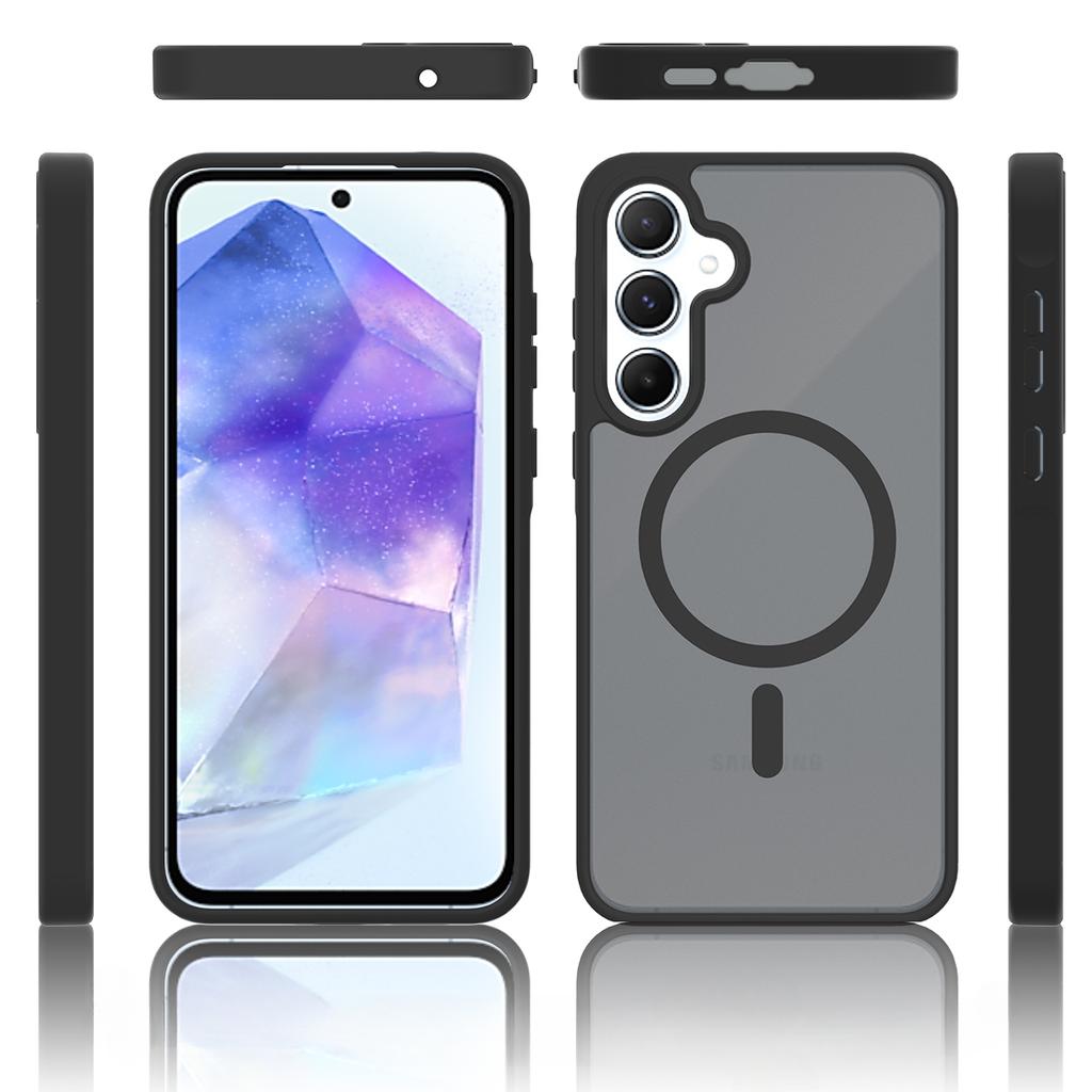 Ultra-Thin MagSafe Compatible Case for Samsung Galaxy A55 A35 5G - TPU/PC Silky Smooth Touch Wireless Charging Shockproof Cover