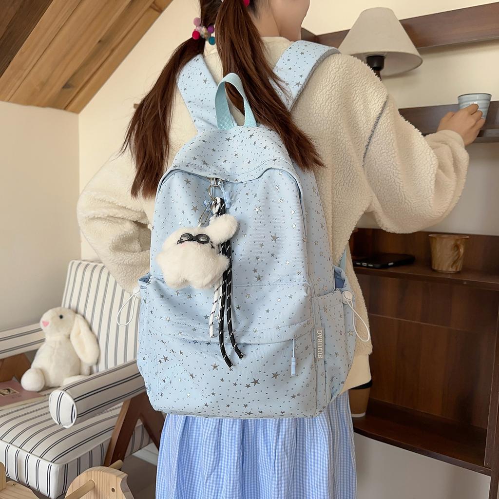 Schoolbag Japanese Star Sequined Backpack Ins Wind Student Schoolbag Large Capacity High Value Backpack Junior High School Students