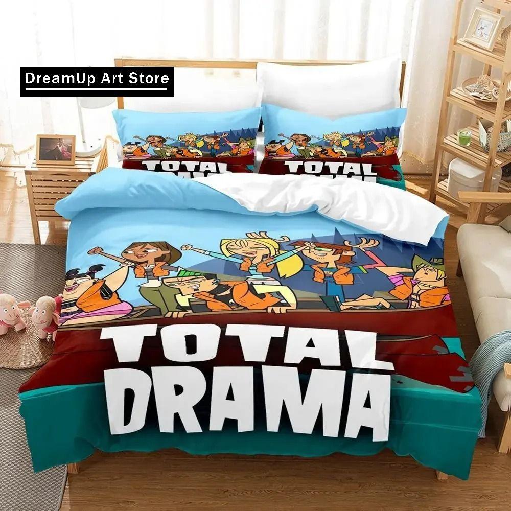 New 3d Print Anime Total Drama Bedding Set Single Twin Full Queen King Size Bed Set Adult Kid Bedroom Cartoons Duvet Cover Sets