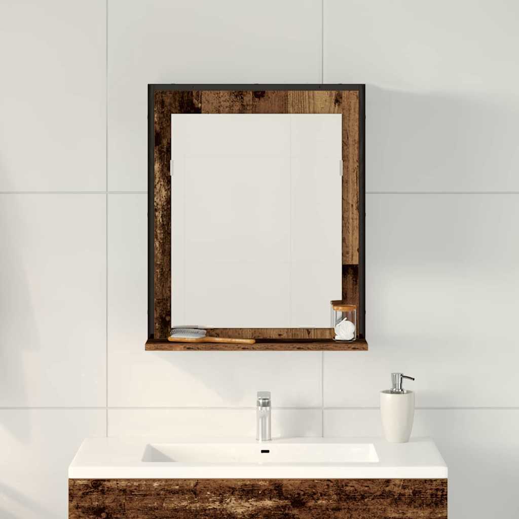 Vintage Wood Mirror 50 x 12 x 60 cm Glass and Engineered Wood