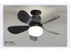 Dimmable LED Ceiling Fan Light - Adjustable Speed E27 Screw for Kids' Room