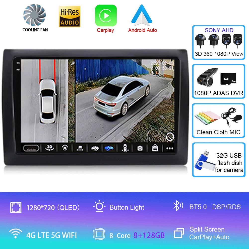 For Fiat Stilo 2002 - 2010 Android 14 Car Radio Automotivo Carplay Auto RDS BT WIFI Autoradio Car Multimedia 2Din Video Player