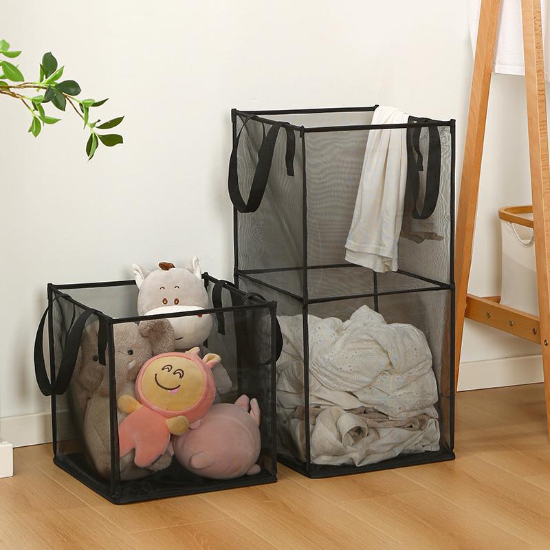 For Folding Laundry Basket Organizer For Dirty Clothes Bathroom Clothes Storage Bag Household Frame Bucket Sundries Storage