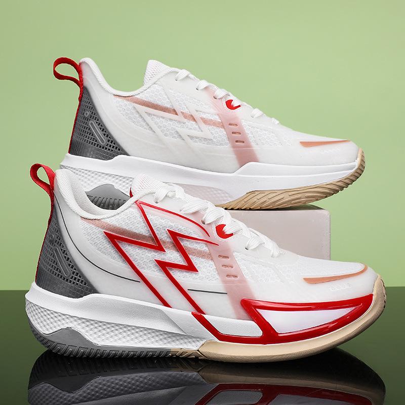 Chaussures de basketball respirantes et antidérapantes avec absorption des chocs et semelle souple pour hommes et femmes
