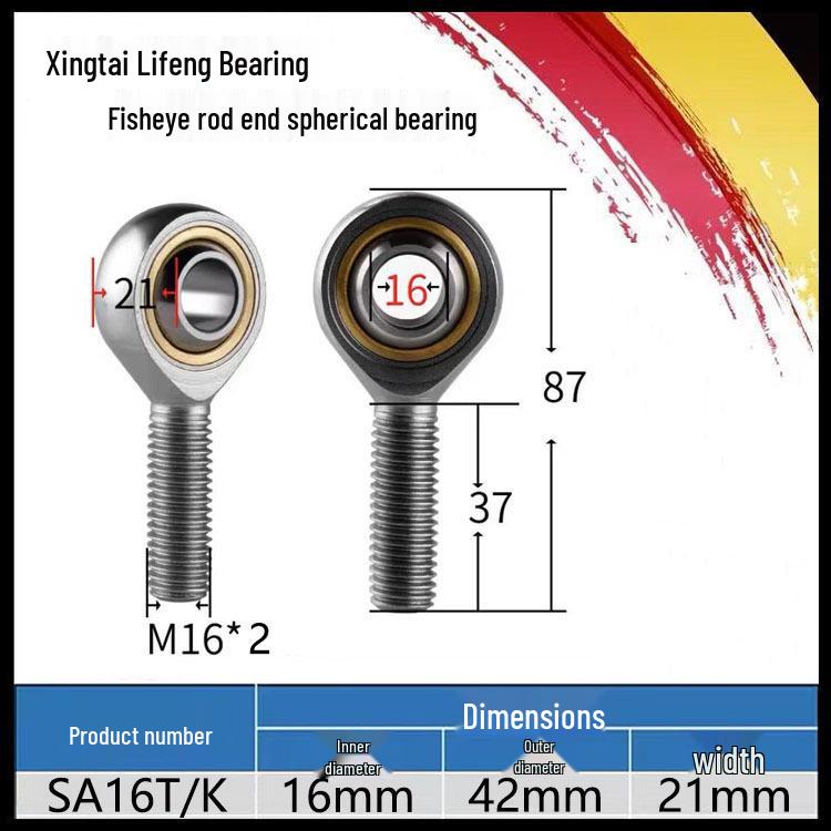 SA/SI/SAL/SIL Internal Thread Rod End Joint Bearing – Sizes 5, 6, 8, 10, 12 T/K External Thread