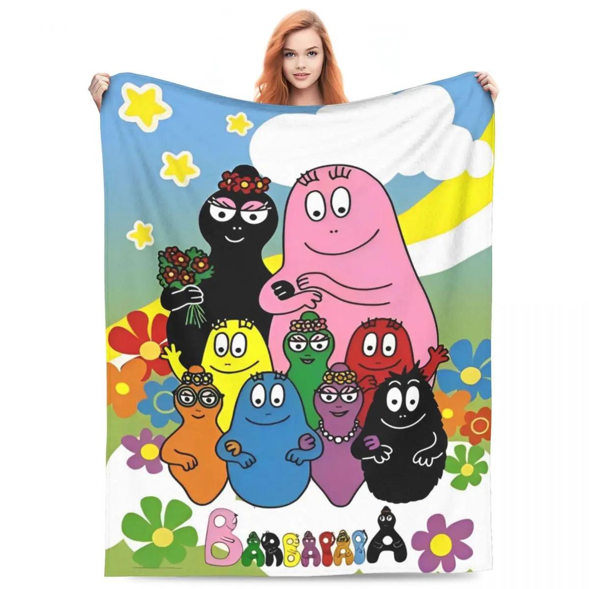 

Barbapapa Coral Fleece Plush Throw Blanket Cute Cartoon Blankets for Sofa Travel Lightweight Bedding Throws 30x40in