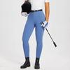 High Waist Equestrian Riding Breeches with Semi-Silicone Knee Pads and Zipper Pockets