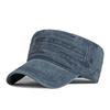 Sombrero de Ejército de Ala Corta Primavera Verano Hombres Mujeres Exterior Retro Algodón Lavado Cabeza Grande Protector Solar Gorras Planas Gorra Militar Sombreros de Pesca