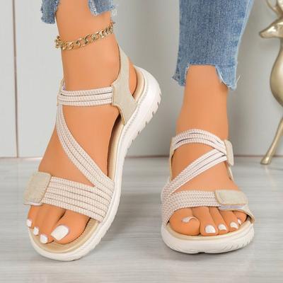 Mode 2025 Sommer Neu Outdoor-Sport Strand Diagonaler Absatz Damen Bequeme Sandalen mit offenen Zehen