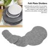 24Pcs Felt Plate Dividers Cuttable Washable Reusable Felt Plate Separator Felt Plate Protectors For Bakeware Dishes Gray
