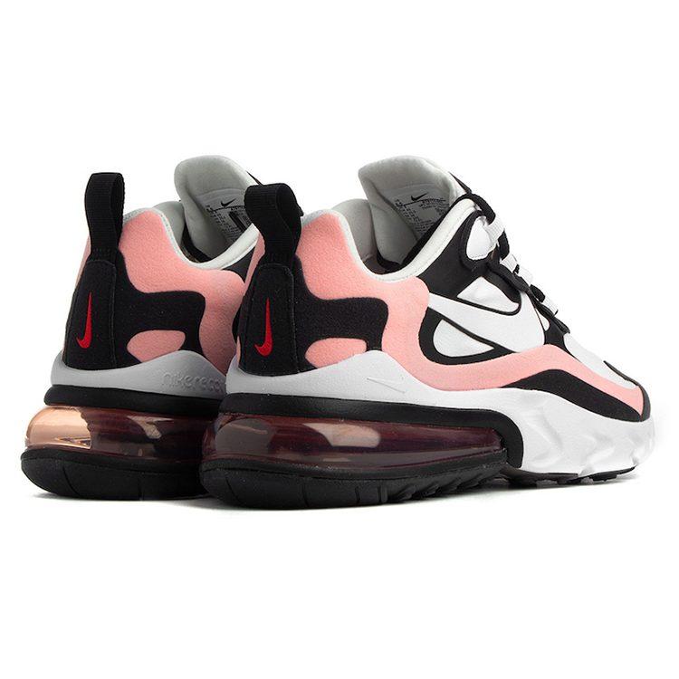 Nike Air Max 270 React Black White Bleached Coral Women's AT6174-005