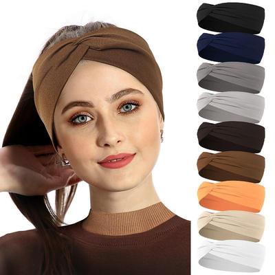 Diadema Elástica de Yoga para Mujer, Diadema Ancha Absorbente de Sudor, Accesorio Deportivo para el Cabello
