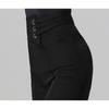 Elegant Women Diamonds Fashion Wide Leg Pants Solid Elastic High Waist Latin Dance Simple Loose Straight New Casual Trousers