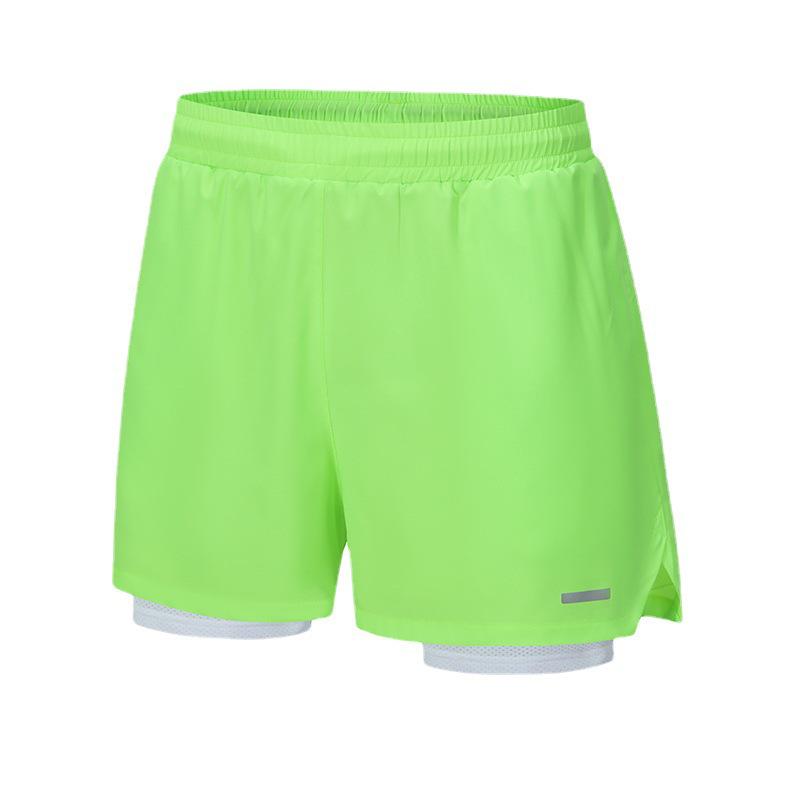2024 Men's Quick-Dry Running Shorts: European American Two-in-One with Pocket & Sweat Towel