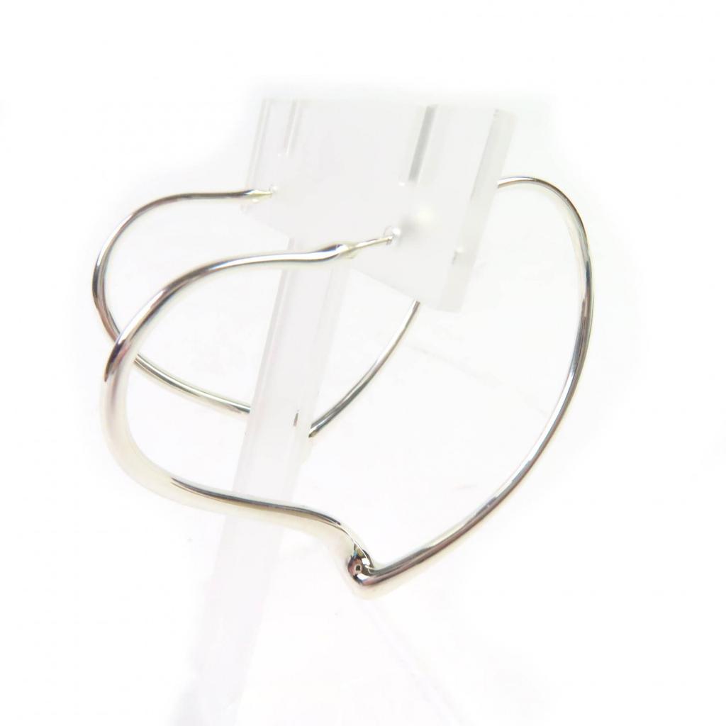 Excellent TIFFANY&Co. Pierce Open Heart Hoop Pierce, Medium Silver SV925 Women Used