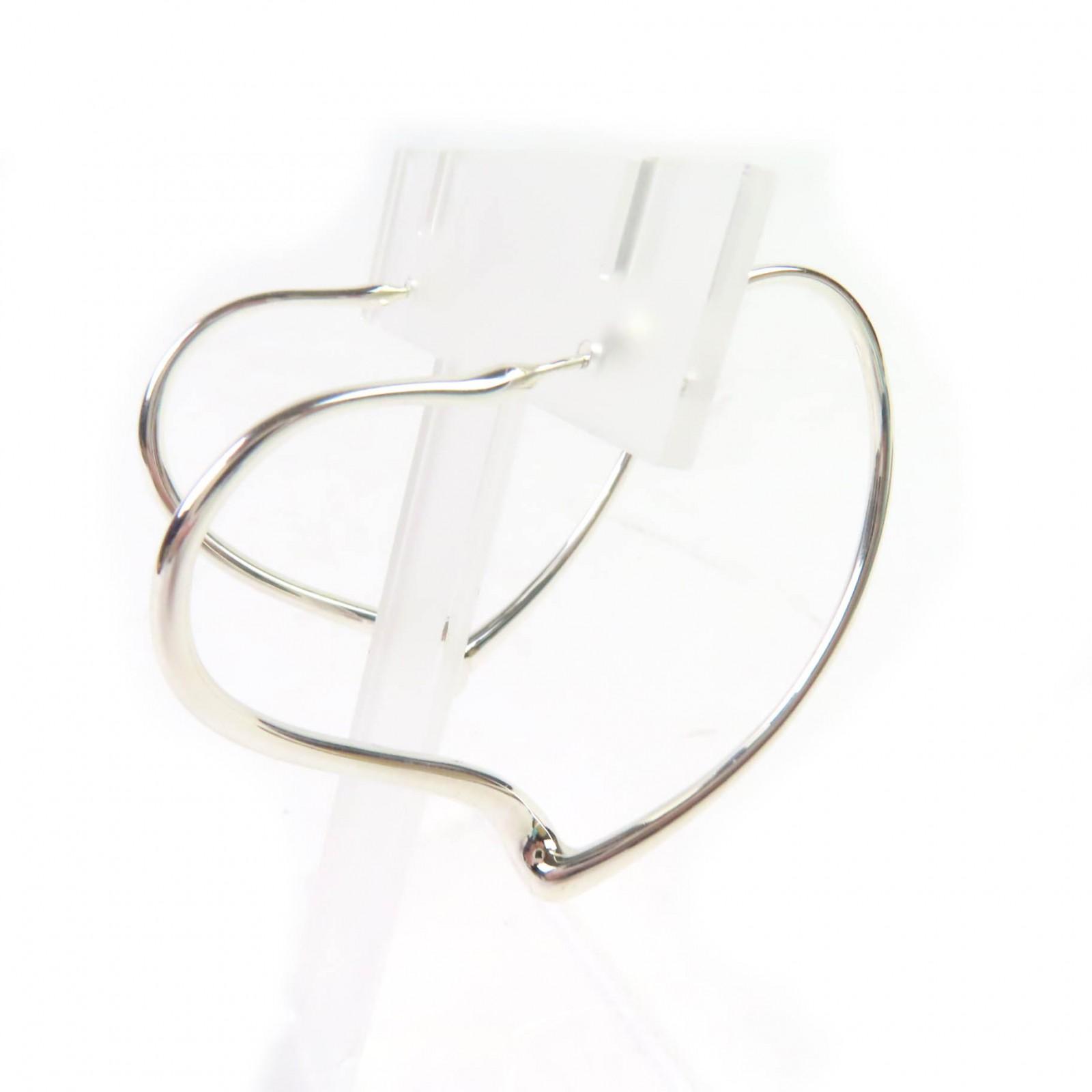 

Відмінний TIFFANY&Co. Сережки-кільця Pierce Open Heart, Середні, Срібло SV925, Жіночі, Вживані