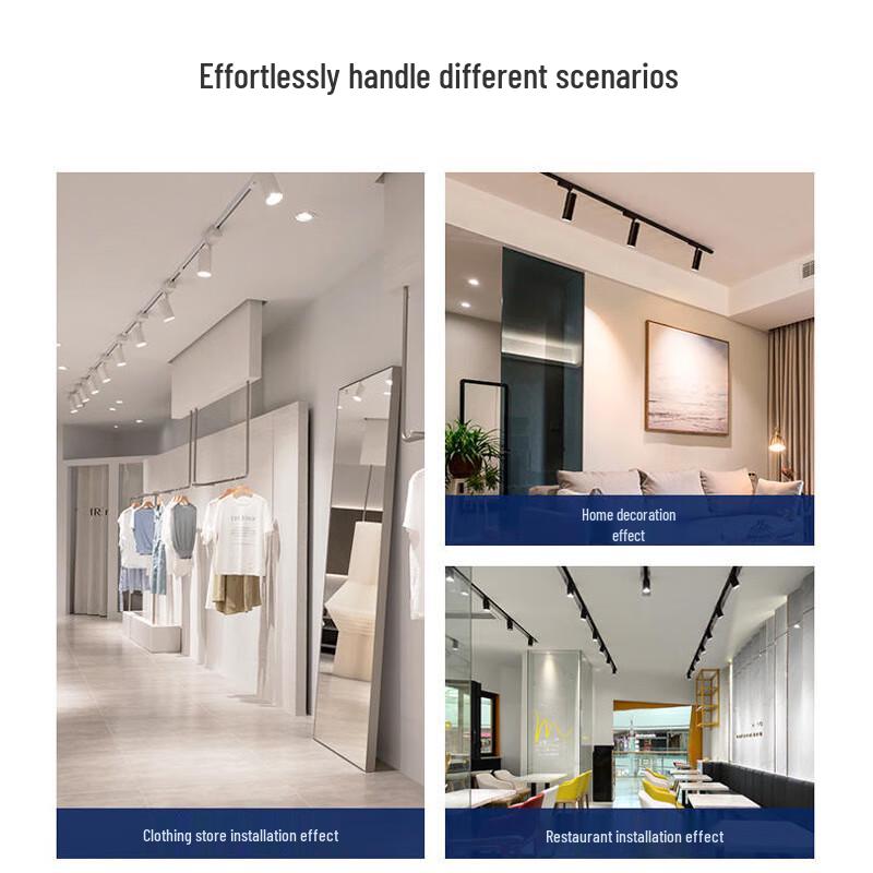 UOSULED 40W LED Track Light Kit (1-Meter, 3 Lights)