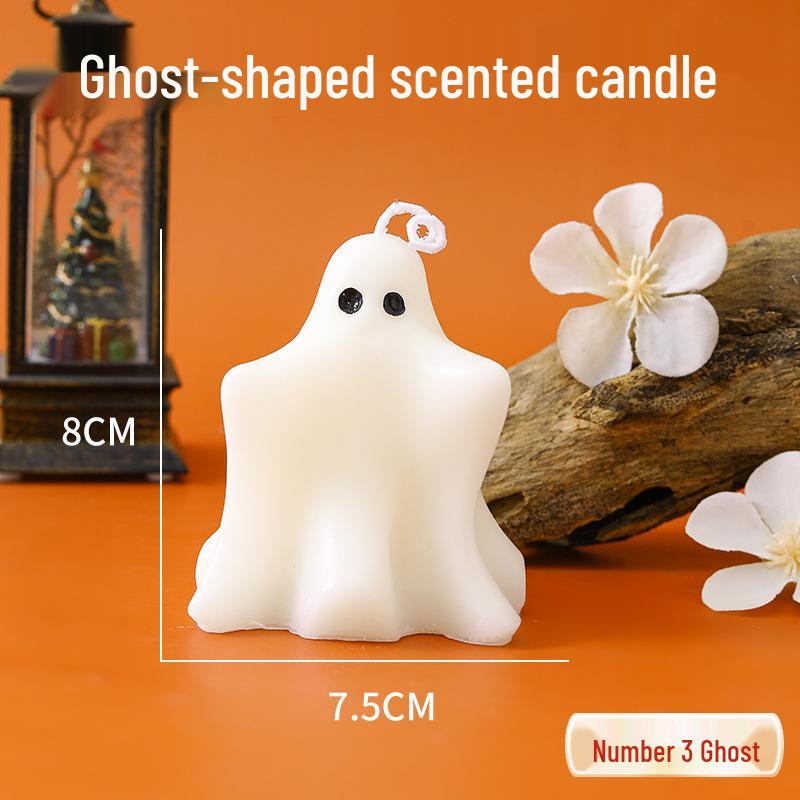 Handmade Halloween Ghost Scented Candle - Creative Holiday Gift & Party Favor