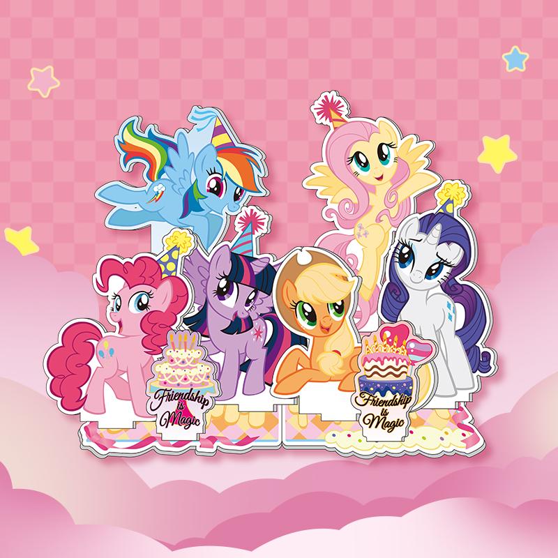 In Stock Card Game My Little Pony Official Standing Card Friendship Painting Gift Edition Acrylic Ornament Collection Gift