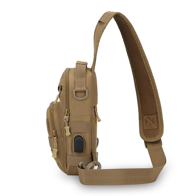 Men Chest Bag Tactical Sling Pack Multi-pocket Crossbody Bags with Bottle Pocket Outdoor Sport Shoulder Sack Hiking Camping Bags