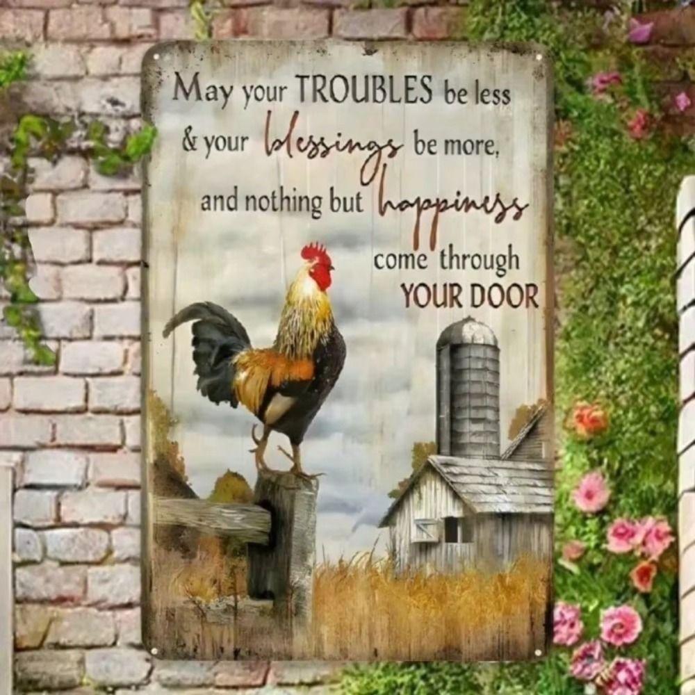 Vintage Metal Wall Art Sign 20x30cm Home Decor Retro Plaque