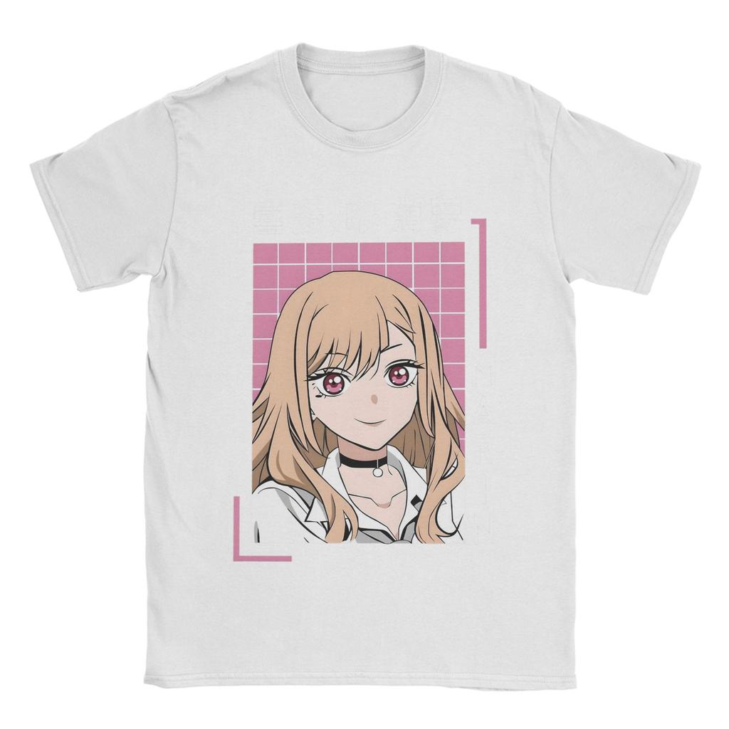 Marin Kitagawa T-Shirt Men My Dress-Up Darling Anime Vintage 100% Cotton Tees Crew Neck Short Sleeve T Shirts Unique Clothes