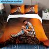 3PCS Messi Celebration Moment Printed Bedding Set, Includes A Duvet Cover and Two Pillowcases for Bedroom, Suitable for All Seasons