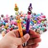 20Pcs/Bag  15MM Printed Silicone Beads Mixed For DIY Jewelry, Bracelets, Keychains, Etc