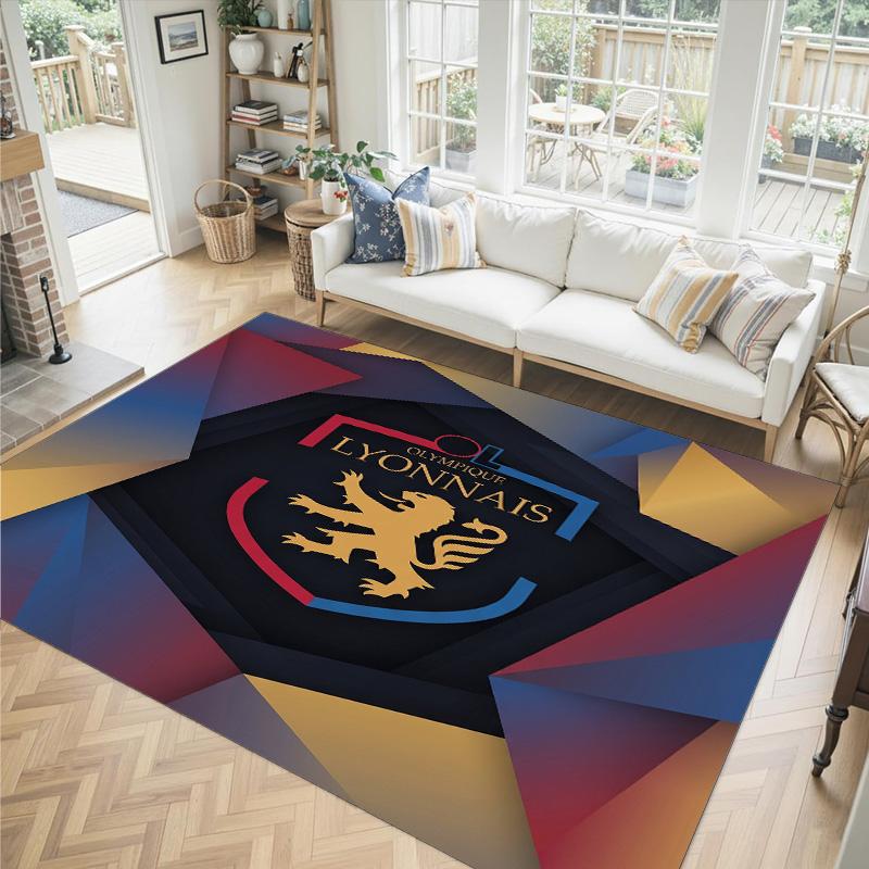 Lyon FC Design Crystal Velvet Carpet Cozy Non?Slip Printed Rug For Bedroom Living Room Entrance