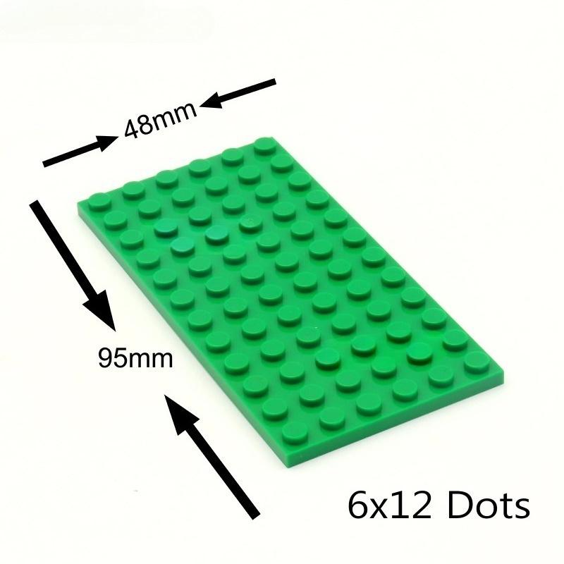 Building block bottom 6X12 dot chassis Classic MOC DIY city figure building block accessories are toys.