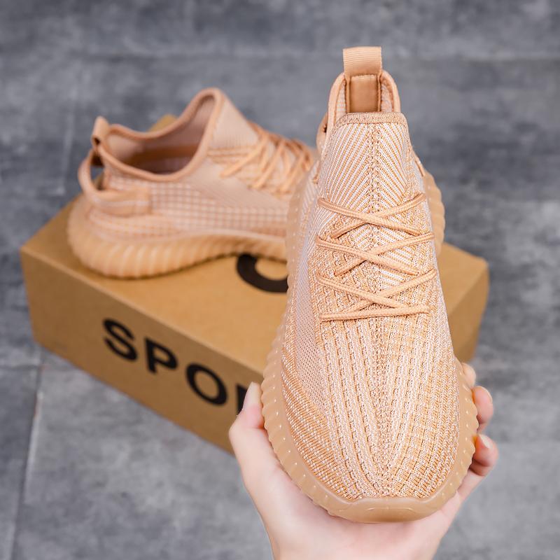 Putian autumn fly-woven thin coconut sports mesh mesh shoes casual black soft-soled travel tide shoes autumn and winter