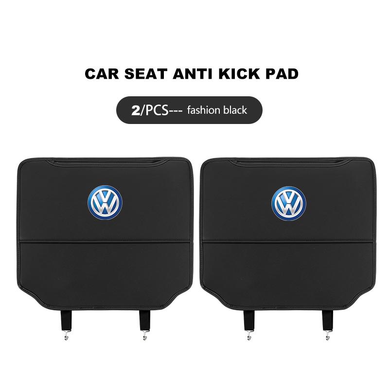Leather Car Seat Backrest Protection Anti-kick Mat Accessories For Volkswagen VW Scirocco Passat Polo B5 B6 B7 CC Tiguan Sharan Wj0