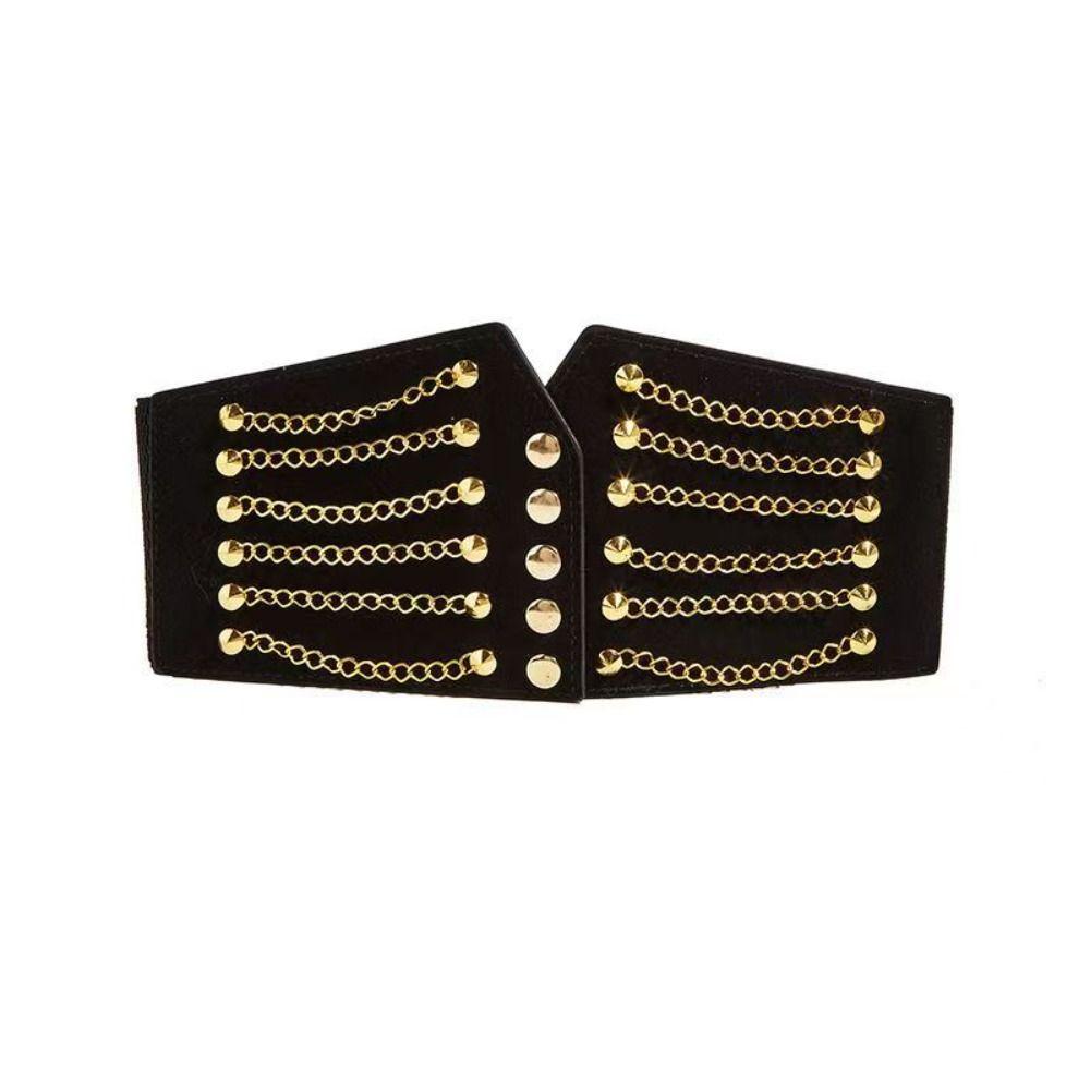 Stretchy Elastic Slimming Body Waist Belts Wide Lace Women's Cummerbunds Versatile Dress