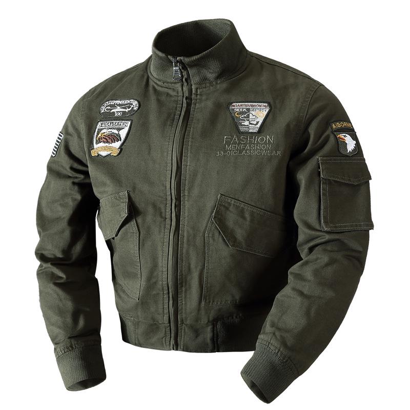 Bomber Jacket Men Thermal Outdoor Coat