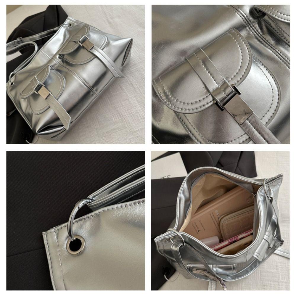 Korean Style PU Underarm Bag Large Capacity Shoulder Bag Portable Multi-Pouch Tote Bag Girls