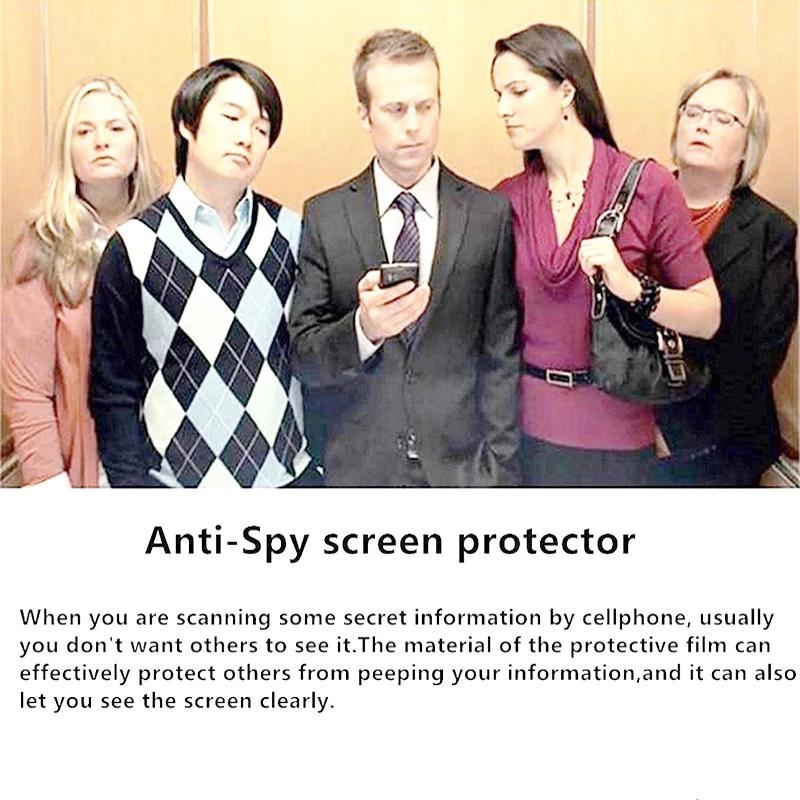Full Anti Spyware Glass Screen Saver for iPhone 17 16 15 14 13 12 11 Pro Max 14 15 7 8 Plus XR X XS Max 6s 12 13 Mini