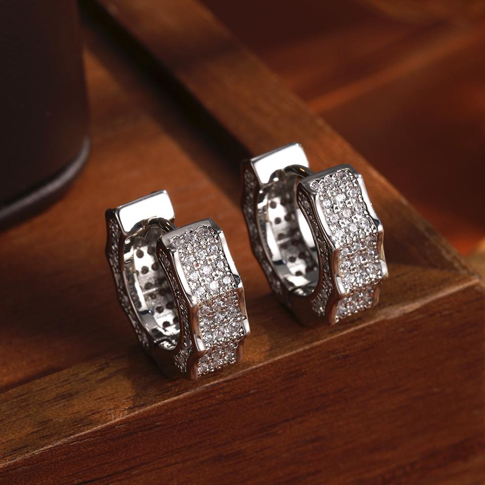 

ZAKOL Хип-хоп Блестящие серьги-кольца с цирконом для женщин и мужчин, цвет золота 18 карат, круглые серьги, роскошный подарок с цирконом, новинка 2025