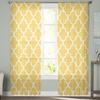 Geometric Yellow White Curtain Window Tulle For Living Room Bedroom The Kitchen Window Treatment Decorations Curtains