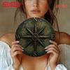Vintage 7.8 Inch Metal Compass Wall Art, Antique Rustic Round Sign for Living Room Home Decor Office Halloween Gift