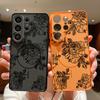 Magnetic For Magsafe Case For Samsung Galaxy S26 Ultra S25 Edge S24 Plus S23 FE S22 A54 A55 A56 5G Sketching Rose Flower Pattern Matte Cover