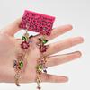 Multi-layer alloy diamond petal earrings, bohemian vintage flower fringed earrings
