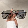 New Gradient Sunglasses for Men Vintage Big Frame Pilot Sun Glasses Brand Design Anti-reflective Lunette eil Homme UV400
