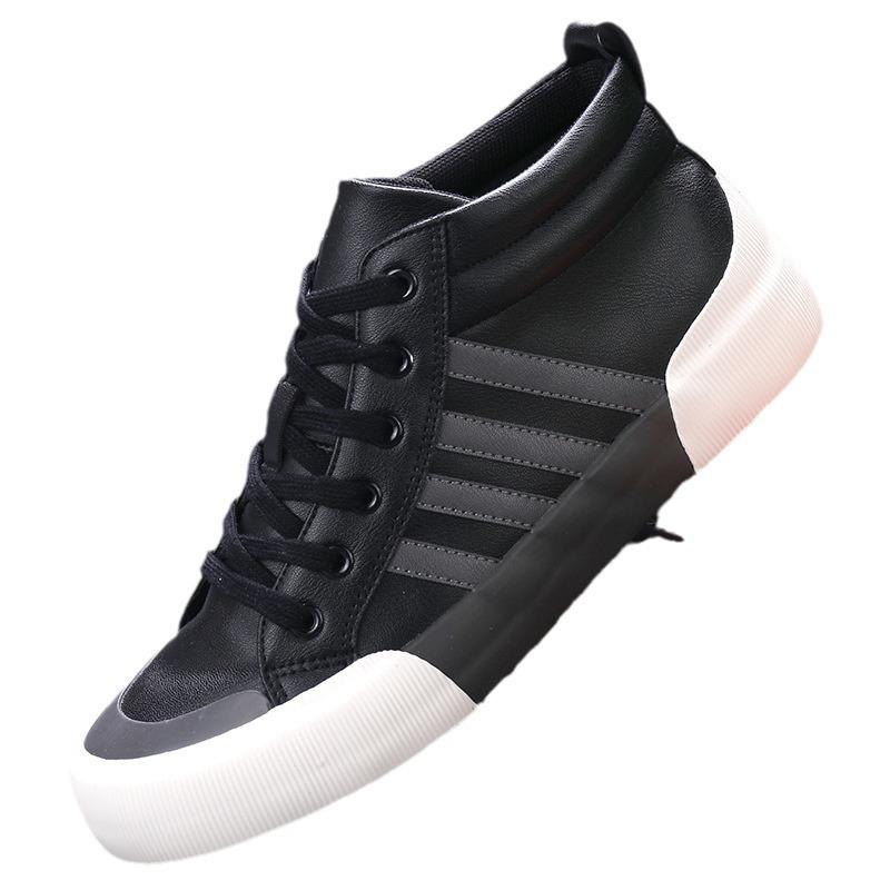 Spring New Men's Shoes Fashionable Casual Men's Leather Shoes Comfortable Elastic Belt Men's Shoes