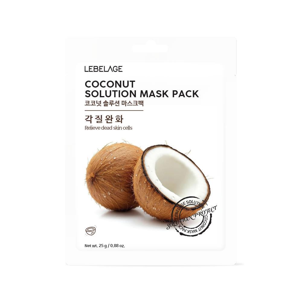 LEBELAGE Coconut Solution Mask Pack Nourishing Moisture Boost 25g [10 Sheets]