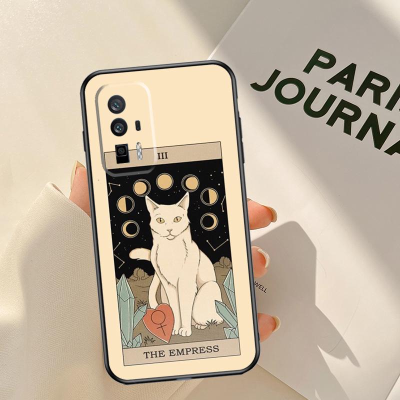 The Empress Tarot Cat Art Print Case For Xiaomi 15 14 Ultra 13T 14T 15T Pro 17 Pro Max POCO X7 Pro X3 X5 X6 F5 F6 F7 F8 Coque