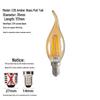 E14 LED Edison Candle Bulb, Warm Light, Flame Tip, C35 Crystal Imitation Tungsten Filament, Retro Super Bright.