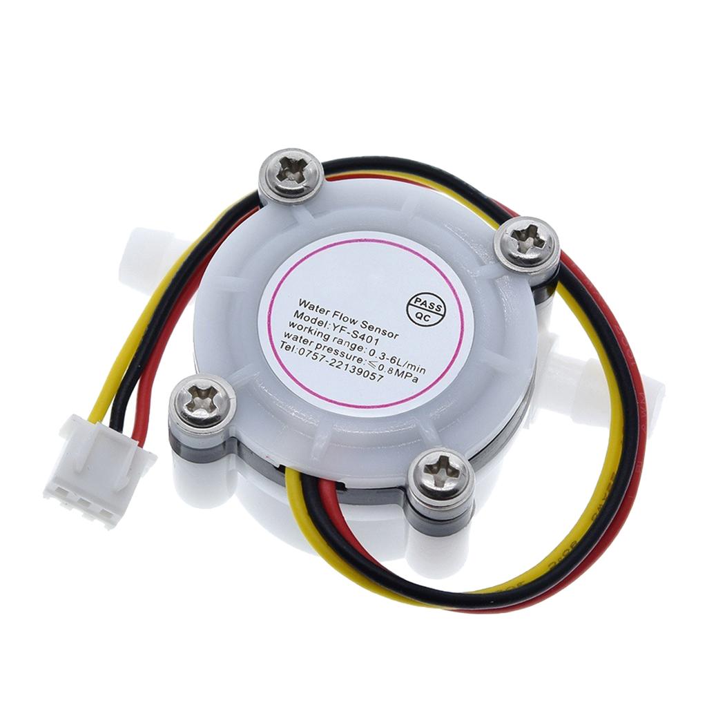 Water Flow Sensor Food-Grade Switch Hall Effect Flowmeter Fluid Meter Counter Connect Hosepipe 0.1-6L/min Easy Installs