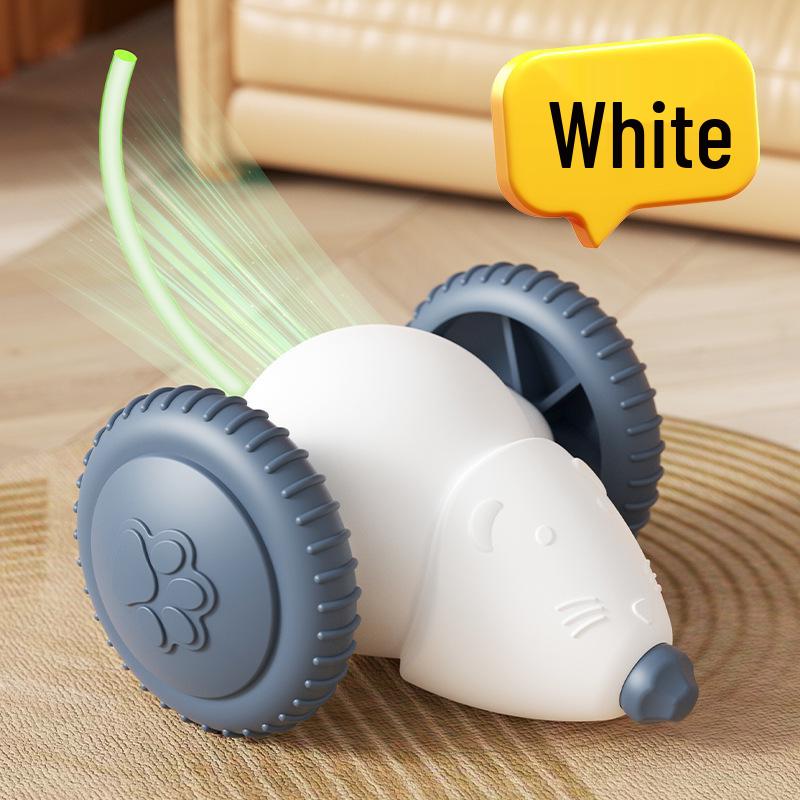 Electric Ride-on Cat Teaser Toy with Mouse for Cats and Dogs